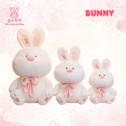 Gấu Bông Thỏ Trắng Đeo Nơ, Thỏ Bông Tiểu Thư