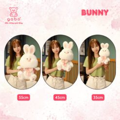 Gấu Bông Thỏ Trắng Đeo Nơ, Thỏ Bông Tiểu Thư