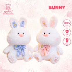 Gấu Bông Thỏ Trắng Đeo Nơ, Thỏ Bông Tiểu Thư