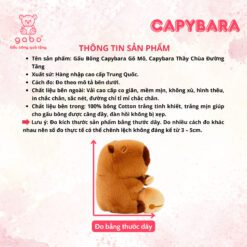 Gấu Bông Capybara Gõ Mõ, Capybara Thầy Chùa Đường Tăng