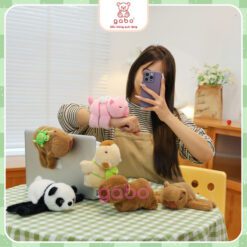 Gấu Bông Vòng Tay Capybara - Chuột Lang Nước Ôm Vợt 5 Gấu Bông Vòng Tay Capybara - Chuột Lang Nước Ôm Vợt