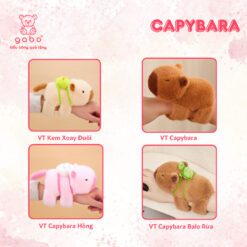 Gấu Bông Vòng Tay Capybara - Chuột Lang Nước Ôm Vợt 5 Gấu Bông Vòng Tay Capybara - Chuột Lang Nước Ôm Vợt