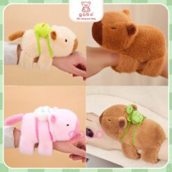 Gấu Bông Vòng Tay Capybara - Chuột Lang Nước Ôm Vợt 1 Gấu Bông Vòng Tay Capybara - Chuột Lang Nước Ôm Vợt