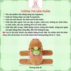 Gấu Bông Vòng Tay Capybara - Chuột Lang Nước Ôm Vợt 7 Gấu Bông Vòng Tay Capybara - Chuột Lang Nước Ôm Vợt