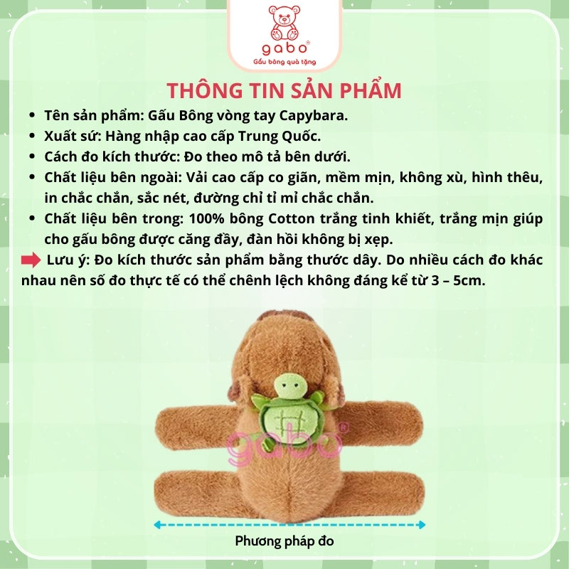 Gấu Bông Vòng Tay Capybara - Chuột Lang Nước Ôm Vợt 9 vong tay capybara 7