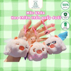 Móc Khoá Heo Thiên Thần Quẫy Đuôi - Lợn Bóp Bụng