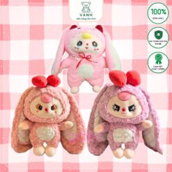 Gấu Bông Baby Three Đầu To Cute - Bé Ba Thỏ 400% Tai Cụp