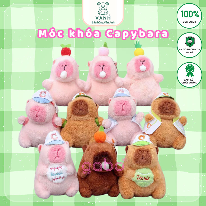 Móc Khoá Capybara Rút Mũi, Chuột Lang Rút Mũi