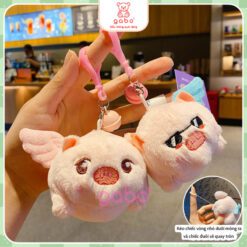 Móc Khoá Heo Thiên Thần Quẫy Đuôi - Lợn Bóp Bụng 1 Móc Khoá Heo Thiên Thần Quẫy Đuôi - Lợn Bóp Bụng