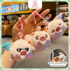 Móc Khoá Heo Thiên Thần Quẫy Đuôi - Lợn Bóp Bụng 4 Móc Khoá Heo Thiên Thần Quẫy Đuôi - Lợn Bóp Bụng