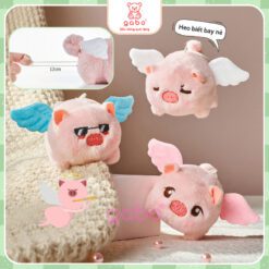 Móc Khoá Heo Thiên Thần Quẫy Đuôi - Lợn Bóp Bụng 6 Móc Khoá Heo Thiên Thần Quẫy Đuôi - Lợn Bóp Bụng