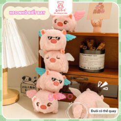 Móc Khoá Heo Thiên Thần Quẫy Đuôi - Lợn Bóp Bụng 3 Móc Khoá Heo Thiên Thần Quẫy Đuôi - Lợn Bóp Bụng