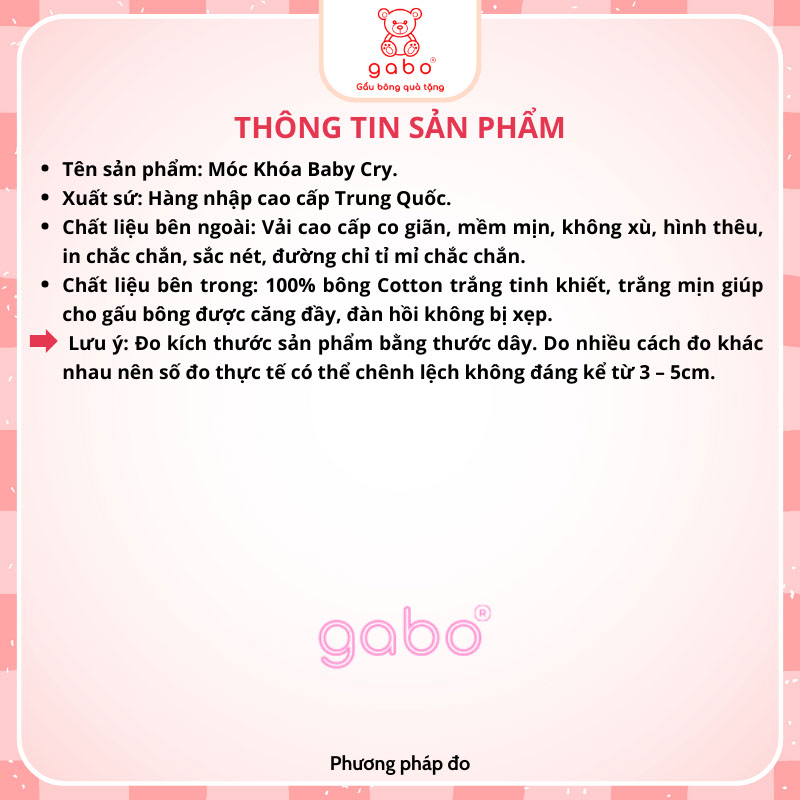 Xưởng sản xuất kinh doanh thú bông quà tặng Quảng Châu cao cấp Móc Khoá Babycry - Móc Balo Crybaby Búp Bê