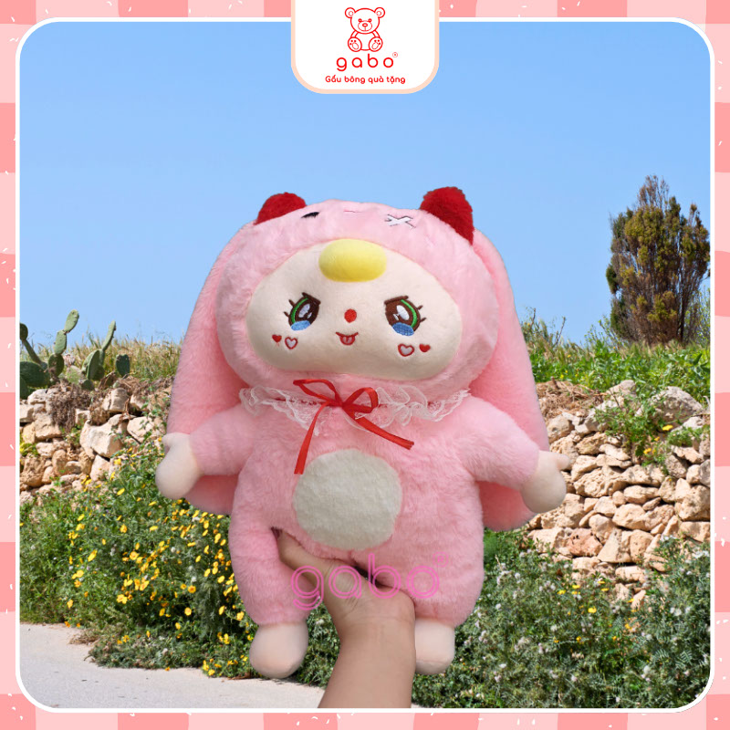 Xưởng sản xuất kinh doanh thú bông quà tặng Quảng Châu cao cấp Gấu Bông Baby Three Đầu To Cute - Bé Ba Thỏ 400% Tai Cụp