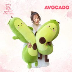 Gấu Bông Bơ Dài, Gối Ôm Bơ Gối Ôm Cho Bé Gối Ôm Dài Cute, Gấu bông quả bơ tròn