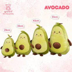 Gấu Bông Bơ Dài, Gối Ôm Bơ Gối Ôm Cho Bé Gối Ôm Dài Cute, Gấu bông quả bơ tròn