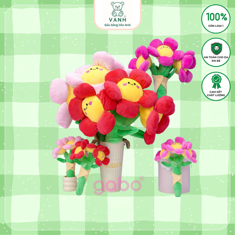 🧸 Gấu Bông Hoa Mặt Cười – Món Quà Dễ Thương Khiến Ai Cũng Phải Mỉm Cười 🌼 1 bông hoa cúc mặt cười