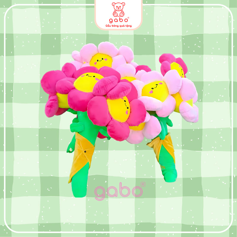 🧸 Gấu Bông Hoa Mặt Cười – Món Quà Dễ Thương Khiến Ai Cũng Phải Mỉm Cười 🌼 3 bông hoa cúc mặt cười