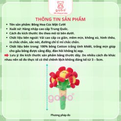 Gấu Bông Hoa Cúc Mặt Cười, Nhồi Bông Xinh Xắn, Gấu Bông Hoa Mặt Cười Khổng Lồ 7 hoa cúc mặt trời