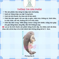 Gấu Bông Cá Mập Mặt Chó Husky, Cá Mập Mặt Gấu 7 Gấu Nhồi Bông Cá Mập Mặt Chó Husky, Cá Mập Mặt Gấu