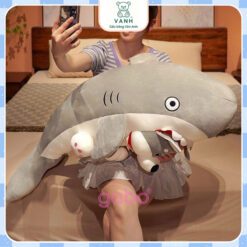 Gấu Bông Cá Mập Mặt Chó Husky, Cá Mập Mặt Gấu 1 Gấu Nhồi Bông Cá Mập Mặt Chó Husky, Cá Mập Mặt Gấu