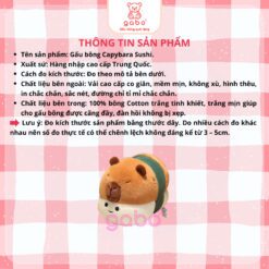 Gấu Bông Capybara Sushi - Capybara Cosplay Cơm Nắm