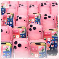 gấu bông iphone 17 pro max cam sa mạc