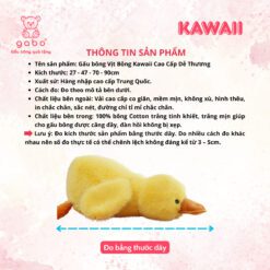 Gấu bông Vịt Kawaii Cao Cấp Dễ Thương, Thú Nhồi Bông Cao Cấp Quà Sinh Nhật