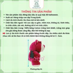 Gấu Bông Gấu Dâu Ác Quỷ Mặc Đồ Halloween - Lotso Batman 7 gau dau ac quy 8