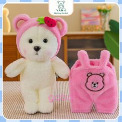 Gấu Bông Gấu Teddy Lena Cosplay Gấu Dâu 5 gau teddy lena cosplay 3
