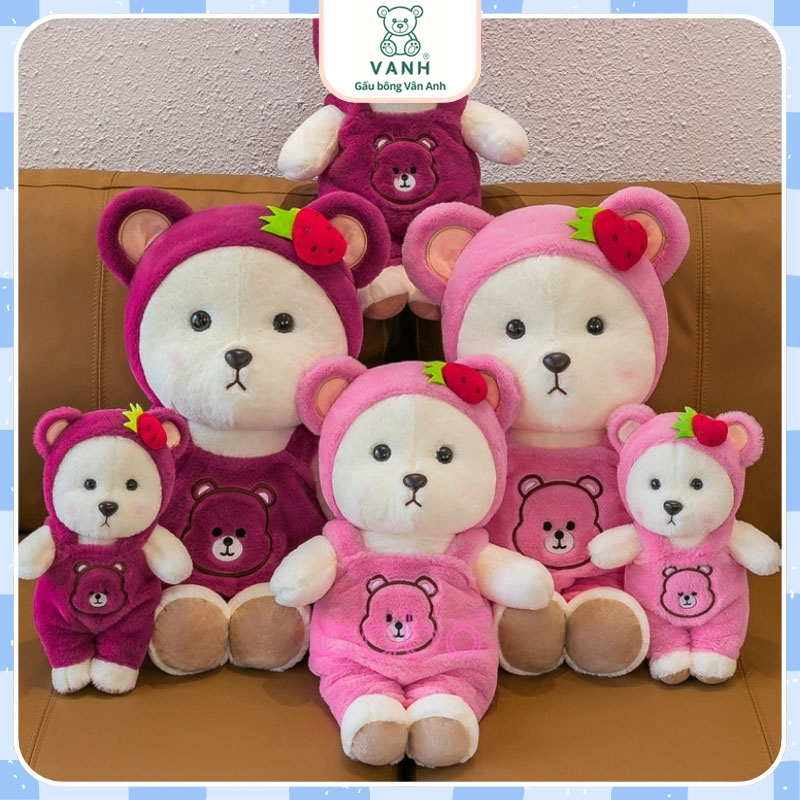 Gấu Bông Gấu Teddy Lena Cosplay Gấu Dâu 12 gau teddy lena cosplay 4