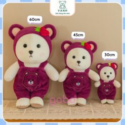 Gấu Bông Gấu Teddy Lena Cosplay Gấu Dâu 2 gau teddy lena cosplay 6