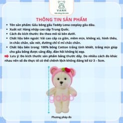 Gấu Bông Gấu Teddy Lena Cosplay Gấu Dâu 7 gau teddy lena cosplay 8
