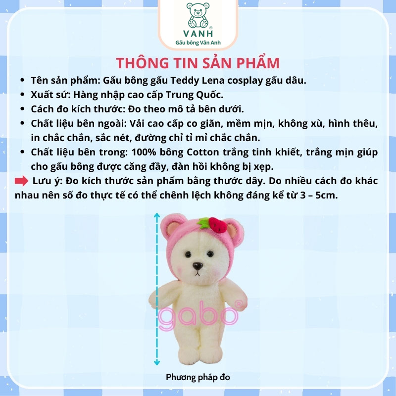 Xưởng sản xuất kinh doanh thú bông quà tặng Quảng Châu cao cấp gau teddy lena cosplay 8