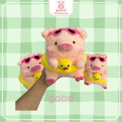 Gấu Bông Heo Lulu Đeo Phao Bơi Vịt, Gấu Bông Heo Đi Biển Ôm Phao Vịt Đeo Kính 6 Gấu Bông Heo Lulu Đeo Phao Bơi Vịt, Gấu Bông Heo Đi Biển Ôm Phao Vịt Đeo Kính