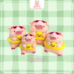 Gấu Bông Heo Lulu Đeo Phao Bơi Vịt, Gấu Bông Heo Đi Biển Ôm Phao Vịt Đeo Kính 5 Gấu Bông Heo Lulu Đeo Phao Bơi Vịt, Gấu Bông Heo Đi Biển Ôm Phao Vịt Đeo Kính