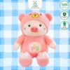 Gấu Bông Heo Pig Đội Mũ Gấu, Heo Mặc Đồ Gấu Lông