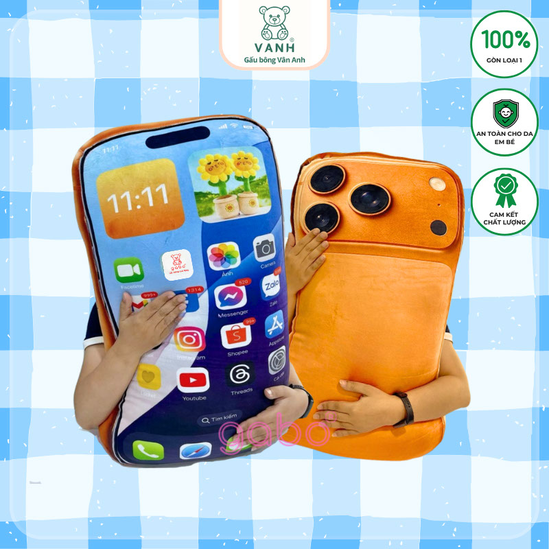 🧸 Gấu Bông IPhone 17 Pro Max Cam Sa Mạc – Món Quà Độc Lạ Chỉ Có Tại Gabo 10 gấu bông iphone 17 pro max cam sa mạc