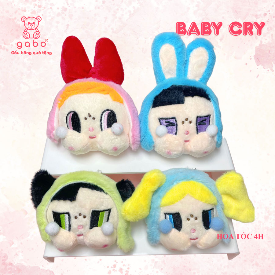 Gấu bông móc khóa babycry, Baby Powerpuff Girl Crybaby là Móc Khoá Babycry - Móc Balo Crybaby Búp Bê