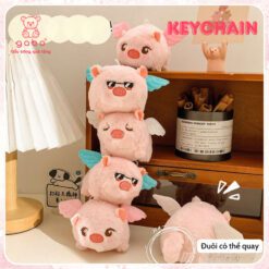 Móc Khoá Heo Thiên Thần Quẫy Đuôi - Lợn Bóp Bụng