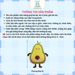 Gấu Bông Bơ Dài, Gối Ôm Bơ Gối Ôm Cho Bé Gối Ôm Dài Cute, Gấu bông quả bơ tròn