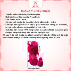 Gấu Bông Cushin Cosplay, Shin Mặc Đồ Ong, Cu shin Gấu Dâu