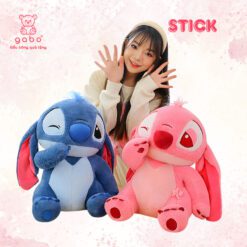 Gấu Bông Stich Ôm Kem, Stick Hồng Ôm Tim