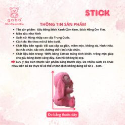 Gấu Bông Stich Ôm Kem, Stick Hồng Ôm Tim