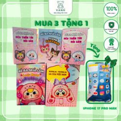 Combo 3 Blind Box Bé Ba Nhà Làm - Giao ngẫu nhiên, Mèo Thần Tài, V3 mini, Gương Thần, Dây Đeo, Hải Sản GABO TEDDY BEAR