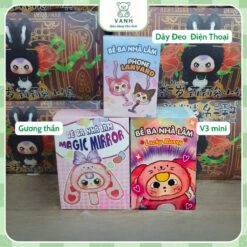Combo 3 Blind Box Bé Ba Nhà Làm - Giao ngẫu nhiên, Mèo Thần Tài, V3 mini, Gương Thần, Dây Đeo, Hải Sản GABO TEDDY BEAR
