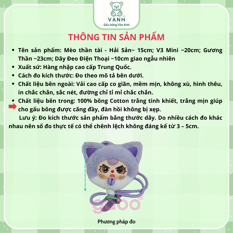 🎁 Combo 3 Blind Box Bé Ba Nhà Làm – Mua 3 Giao Ngẫu Nhiên, TẶNG Gấu Bông iPhone 17 Pro Max 45cm 2 Combo 3 Blind Box Bé Ba Nhà Làm - Giao ngẫu nhiên, Mèo Thần Tài, V3 mini, Gương Thần, Dây Đeo, Hải Sản GABO TEDDY BEAR