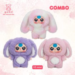 Combo 3 Blind Box Bé Ba Nhà Làm - Giao ngẫu nhiên, Mèo Thần Tài, V3 mini, Gương Thần, Dây Đeo, Hải Sản GABO TEDDY BEAR