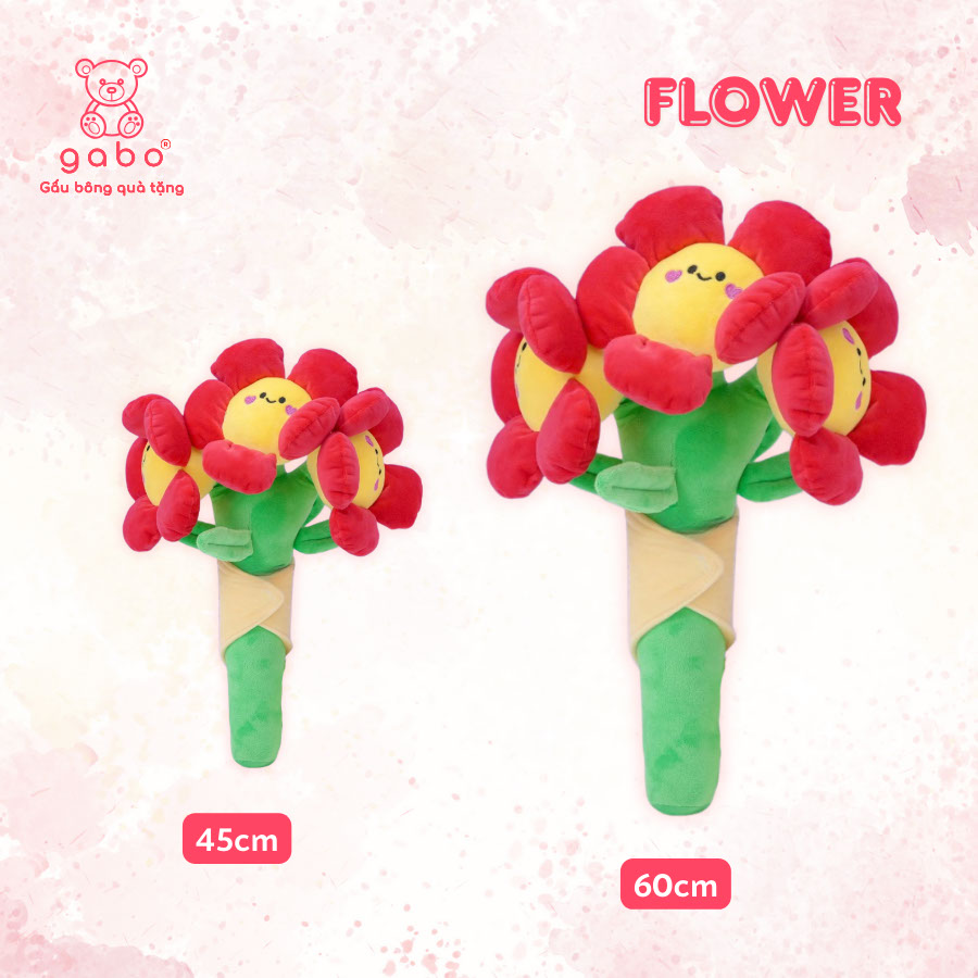 Gấu Bông Hoa Cúc Mặt Cười, Nhồi Bông Xinh Xắn, Gấu Bông Hoa Mặt Cười Khổng Lồ