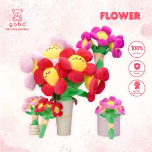 Gấu Bông Hoa Cúc Mặt Cười, Nhồi Bông Xinh Xắn, Gấu Bông Hoa Mặt Cười Khổng Lồ